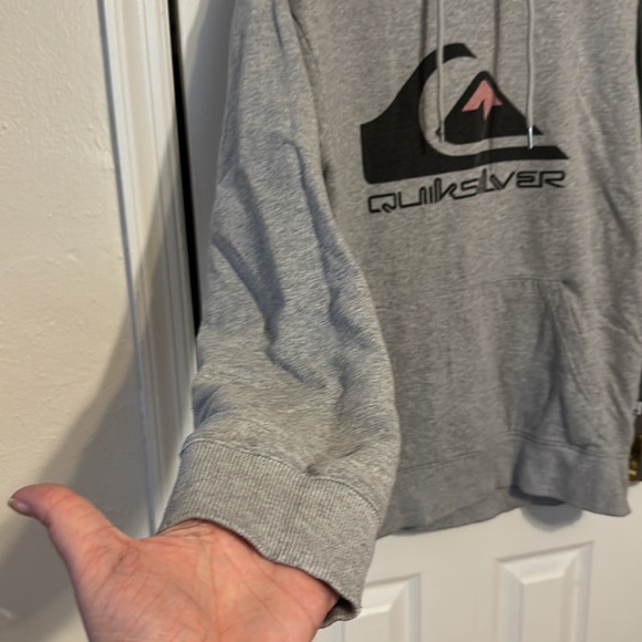 Quicksilver Gray Hoodie size M - Picture 3 of 6